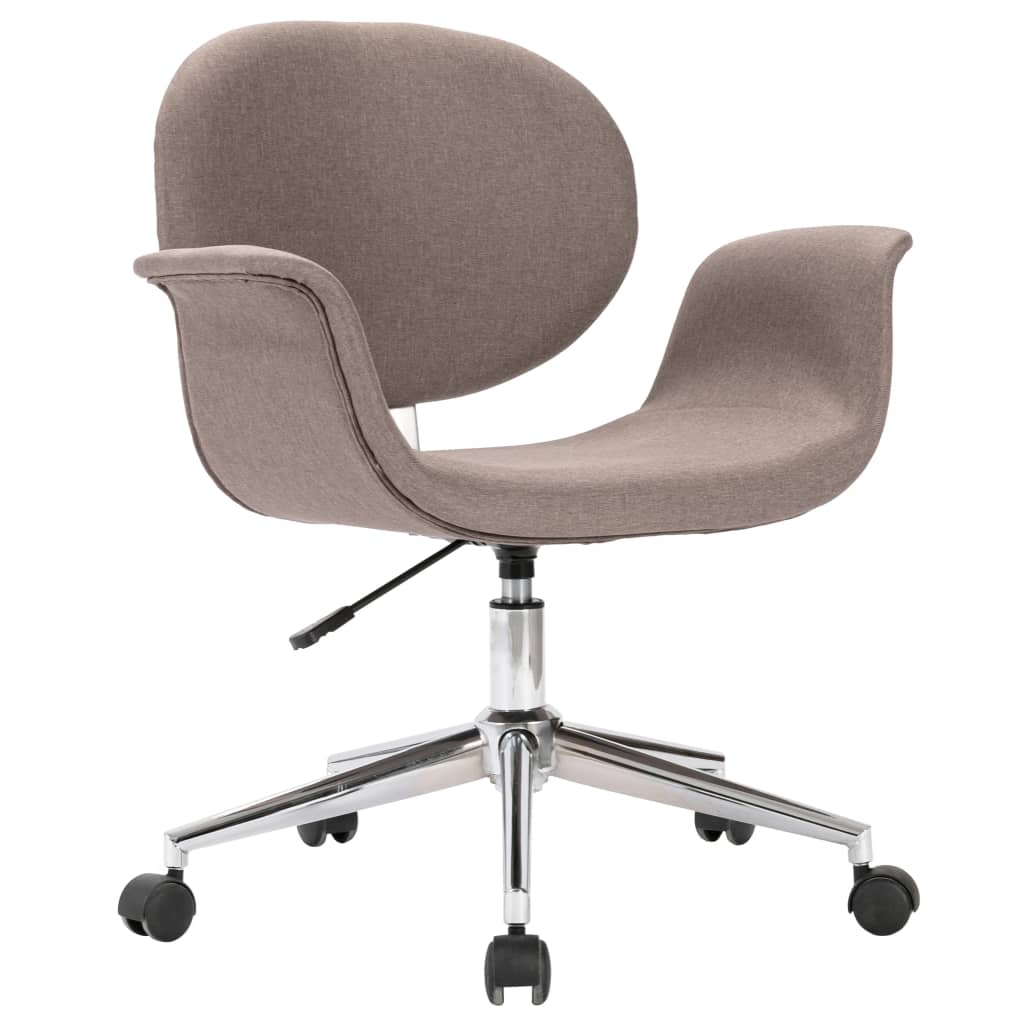Swivel Office Chair Taupe Fabric