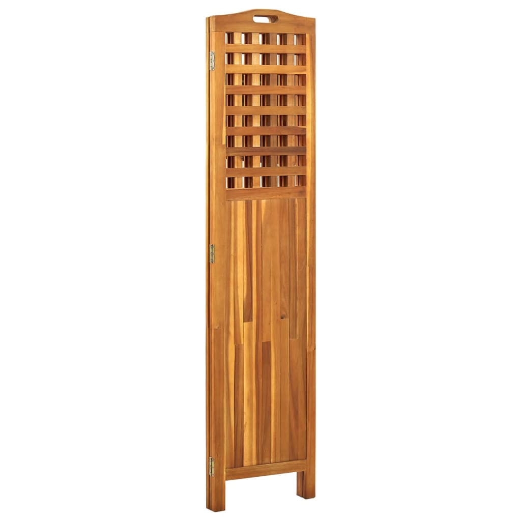 3-Panel Room Divider 121x2x170 cm Solid Acacia Wood