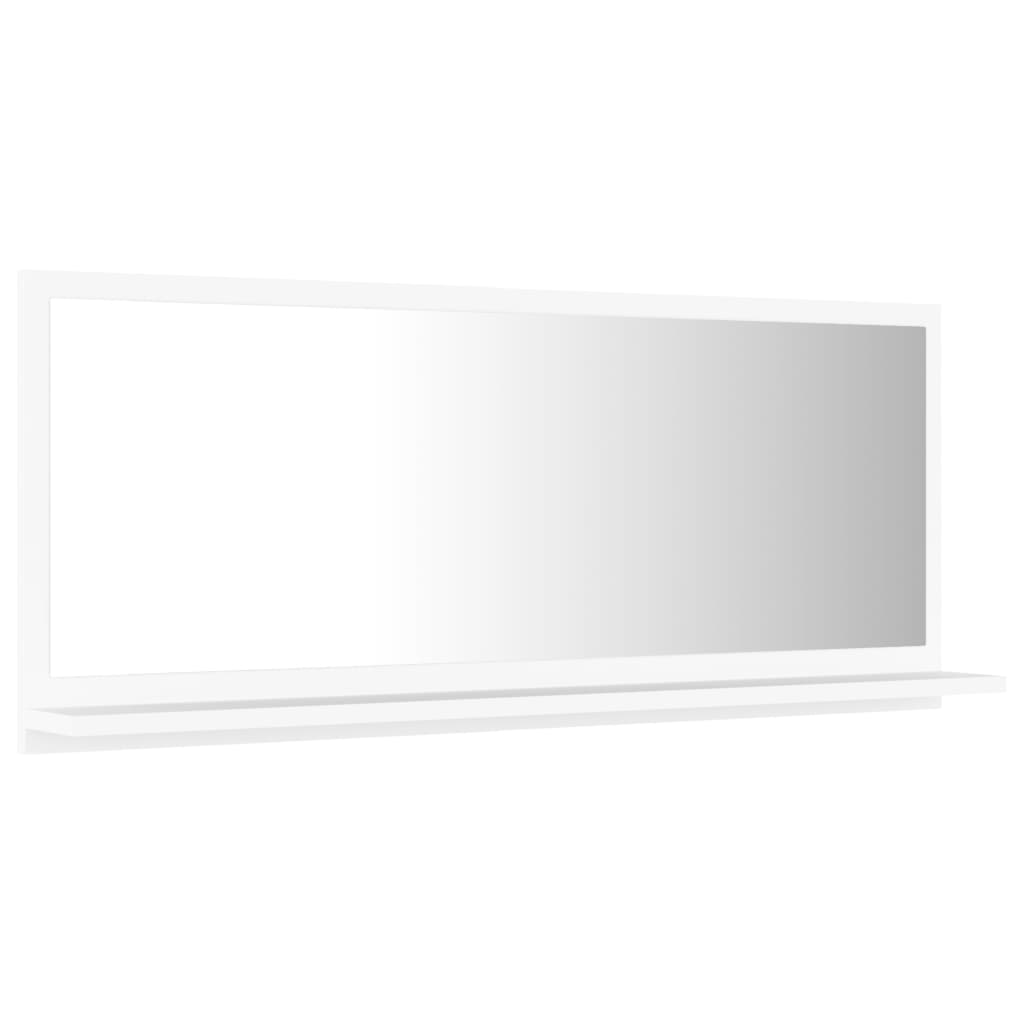 Bathroom Mirror White 90x10.5x37 cm Engineered Wood