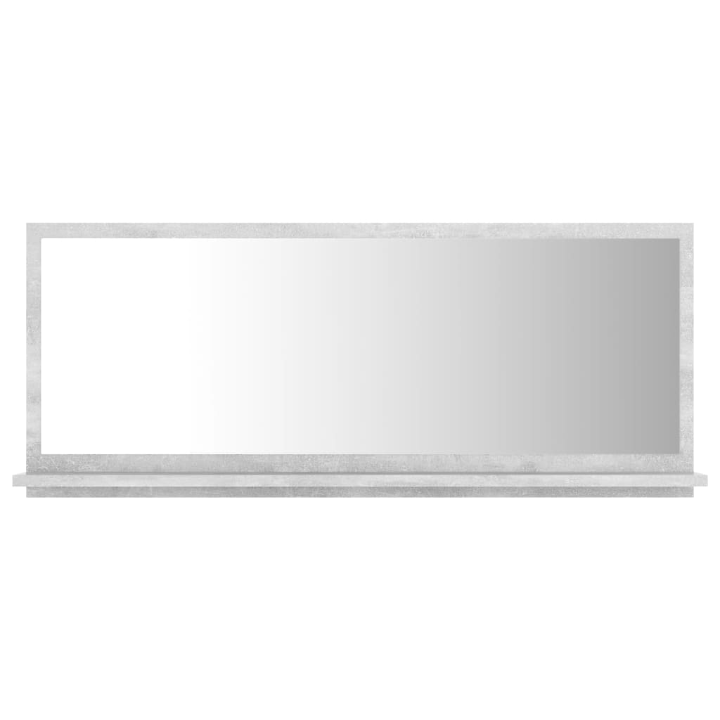 Bathroom Mirror Concrete Grey 90x10.5x37 cm Engineered Wood