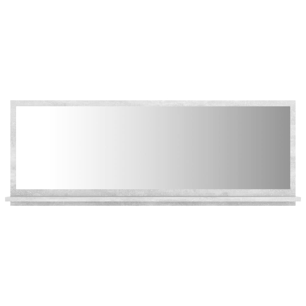 Bathroom Mirror Concrete Grey 100x10.5x37 cm Engineered Wood