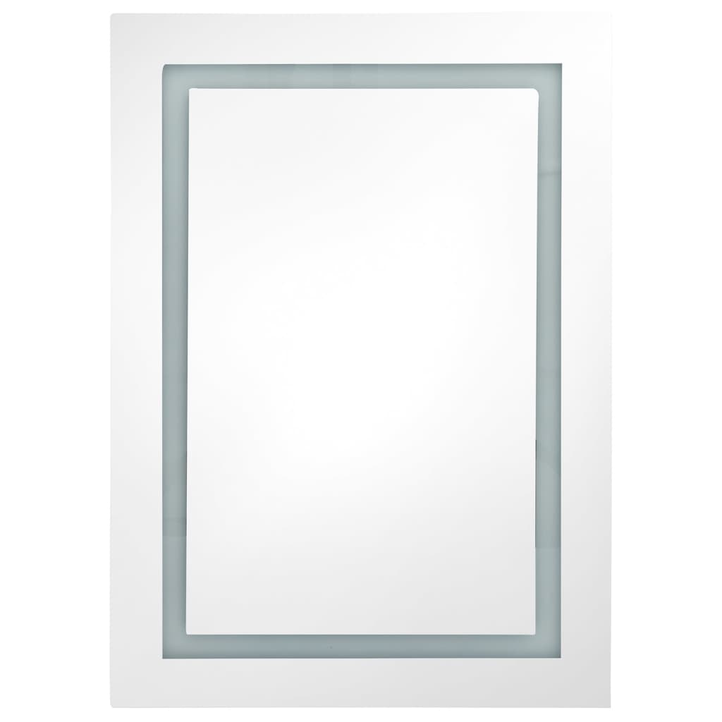 LED Bathroom Mirror Cabinet Shining White 50x13x70 cm