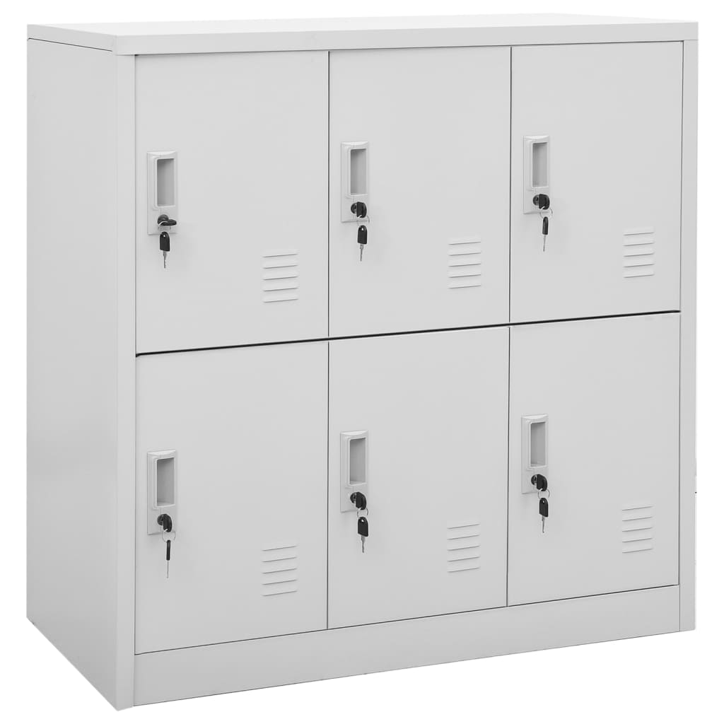 Locker Cabinet Light Grey 90x45x92.5 cm Steel