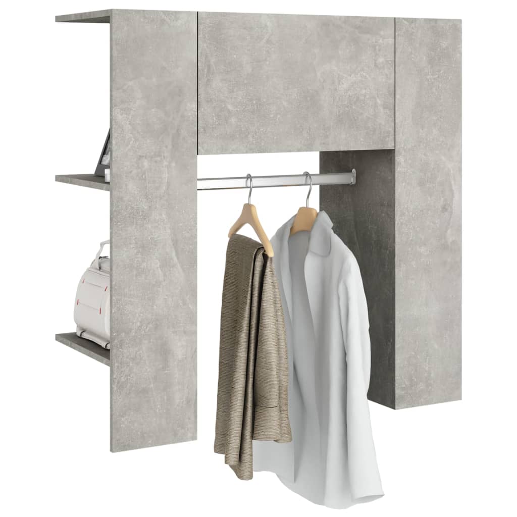Hallway Cabinet Concrete Grey 97.5x37x99 cm Engineered Wood
