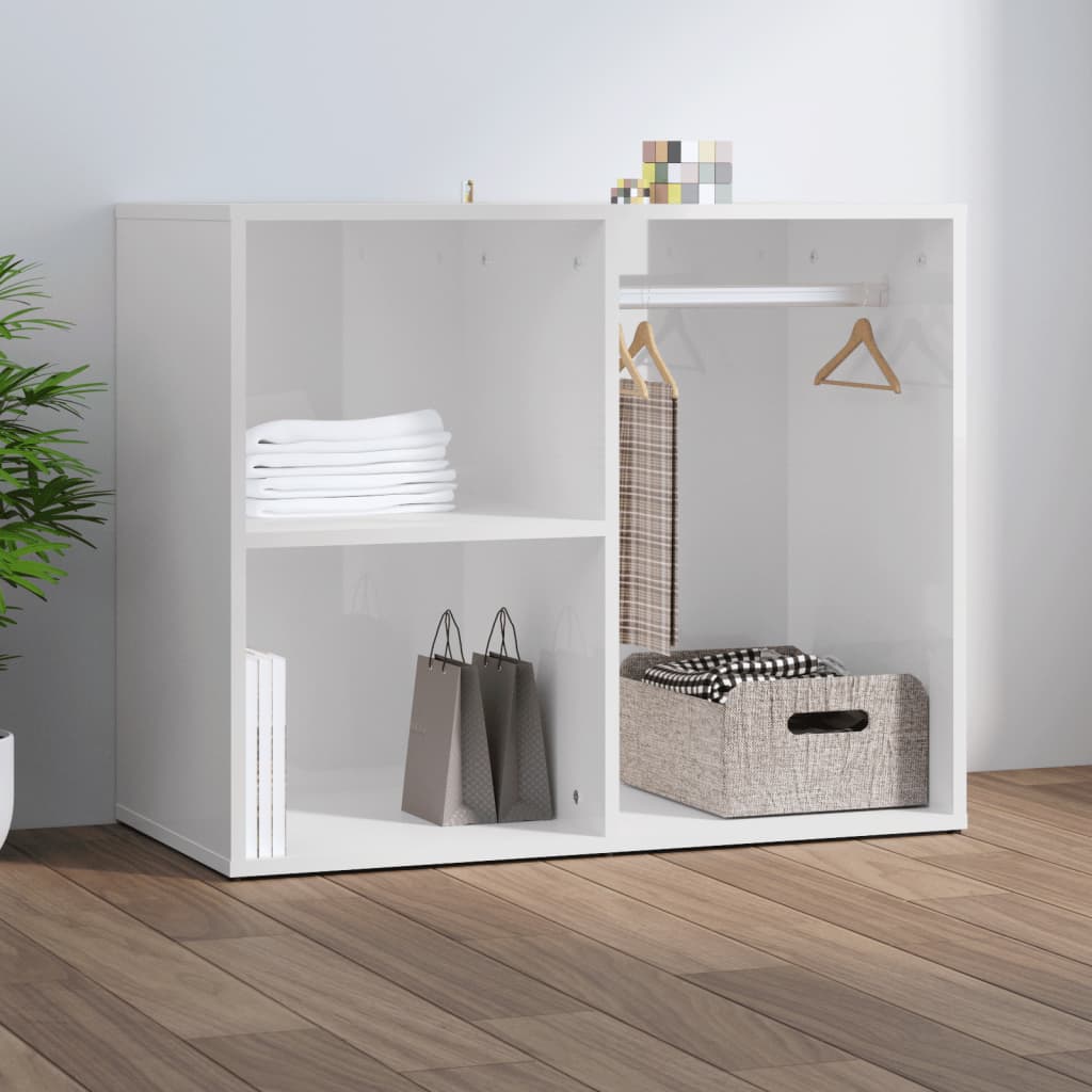 Dressing Cabinet High Gloss White 80x40x65 cm Engineered Wood