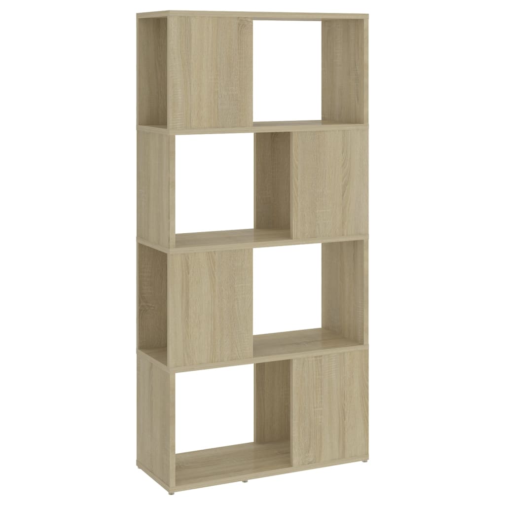 Book Cabinet Room Divider Sonoma Oak 60x24x124.5 cm Engineered Wood
