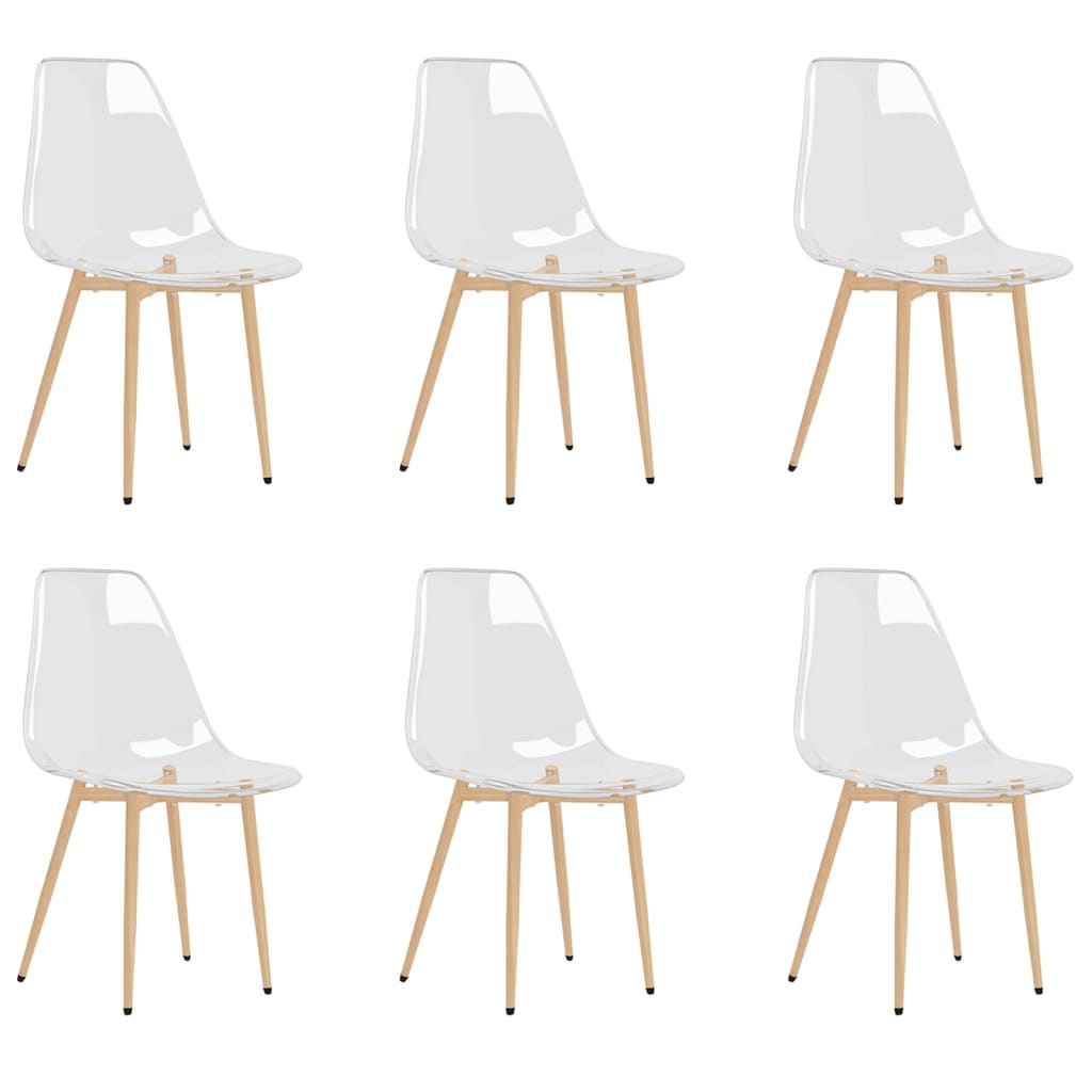 Dining Chairs 6 pcs Transparent PET