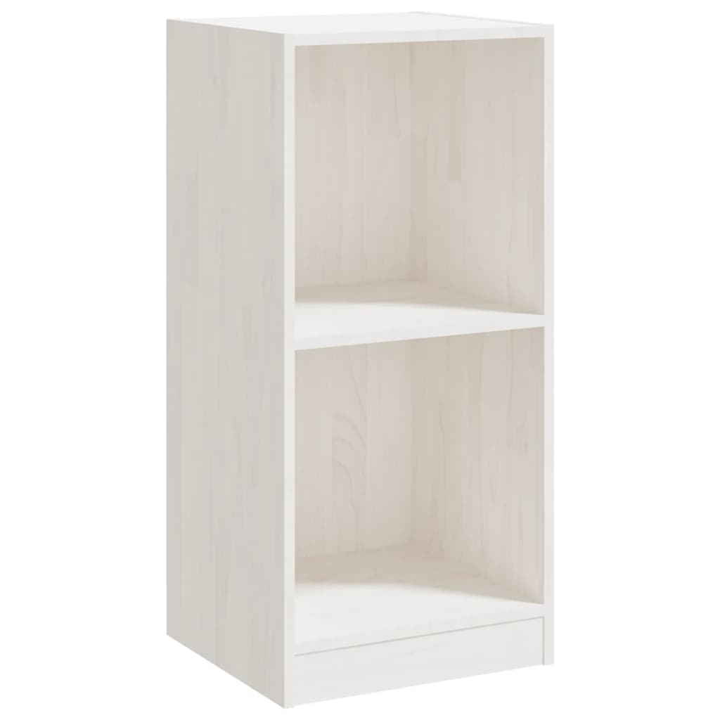 Side Cabinet White 35.5x33.5x76 cm Solid Pinewood