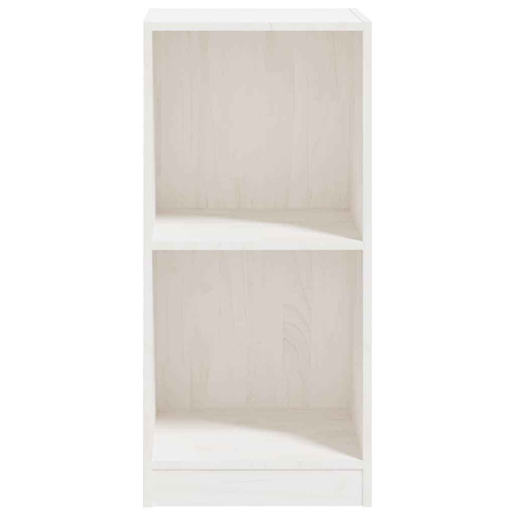 Side Cabinet White 35.5x33.5x76 cm Solid Pinewood