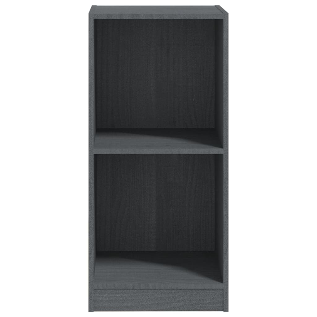 Side Cabinet Grey 35.5x33.5x76 cm Solid Pinewood