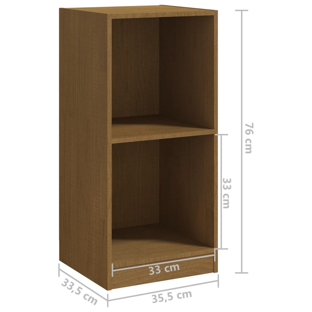 Side Cabinet Honey Brown 35.5x33.5x76 cm Solid Pinewood