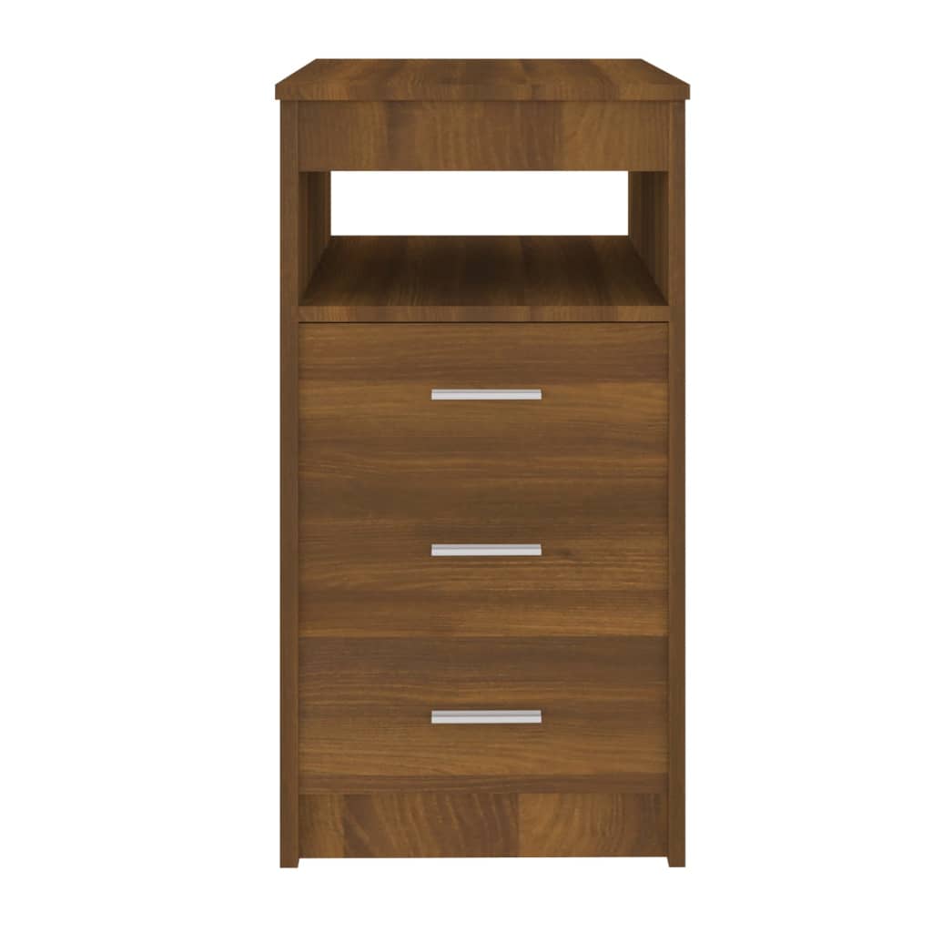 Drawer Cabinet Brown Oak 40x50x76 cm Engineered Wood