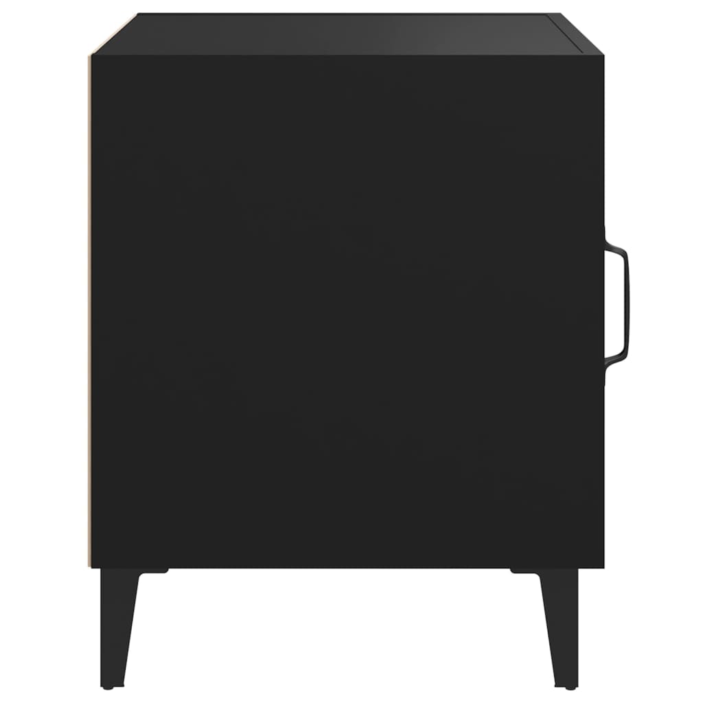 Bedside Cabinets 2 pcs Black Engineered Wood