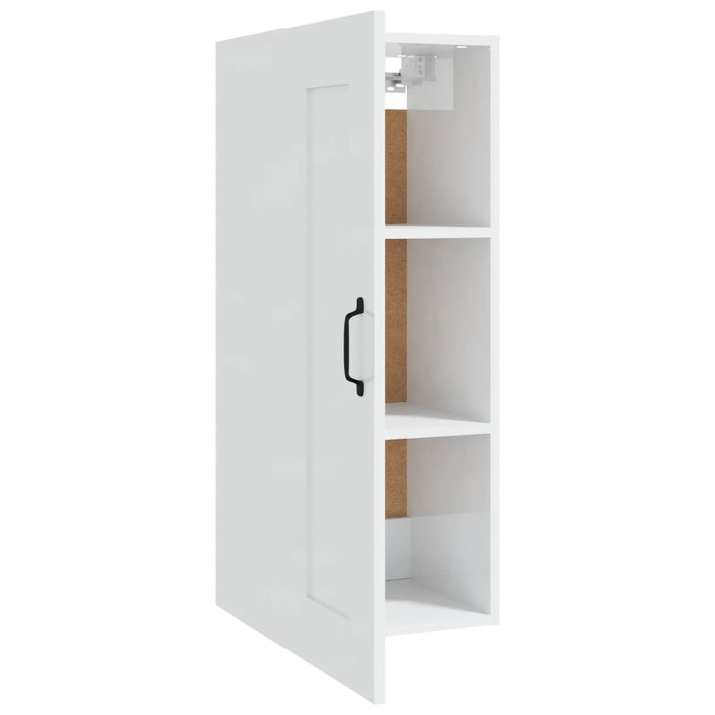 Hanging Cabinet High Gloss White 35x34x90 cm Engineered Wood
