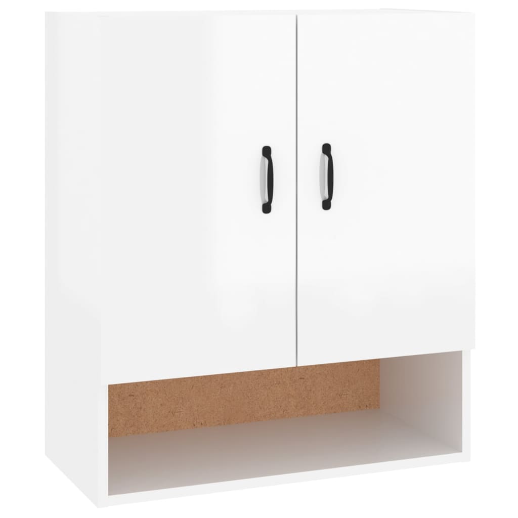 Wall Cabinet High Gloss White 60x31x70 cm Engineered Wood
