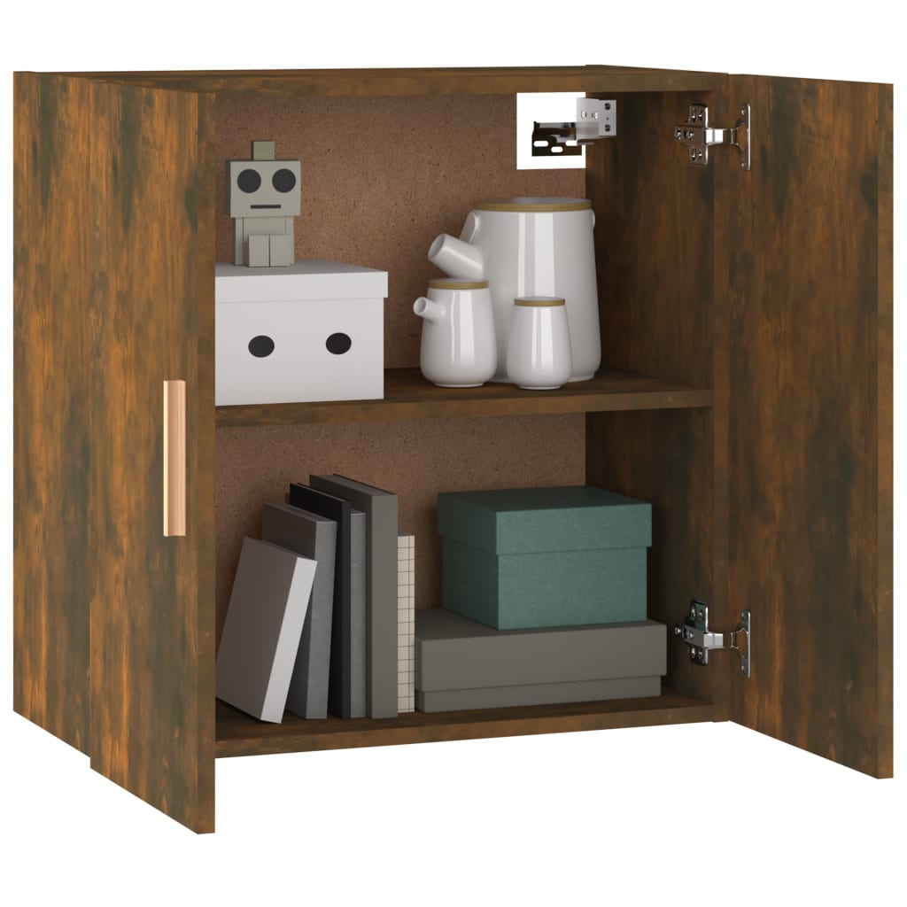 Wall Cabinet Smoked Oak 60x30x60 cm Engineered Wood