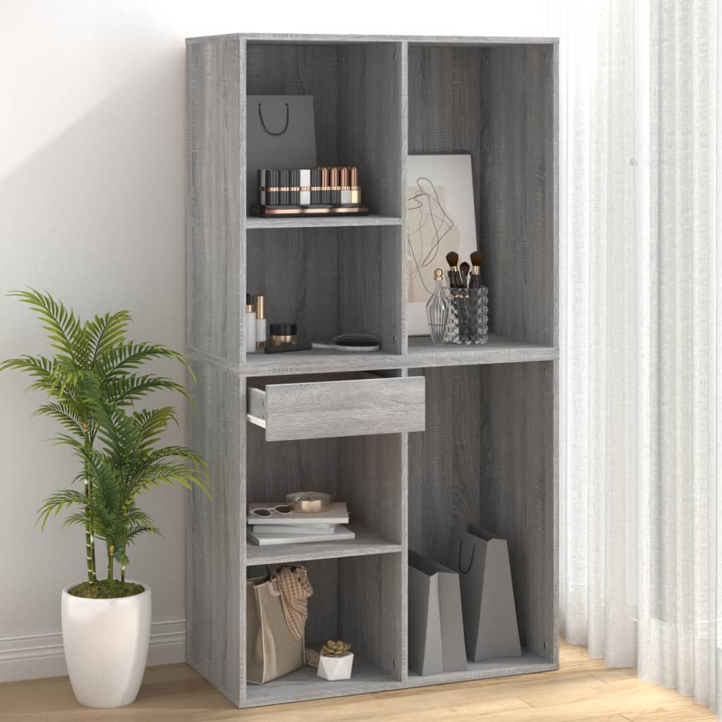 Cosmetic Cabinet Grey Sonoma 80x40x75 cm Engineered Wood