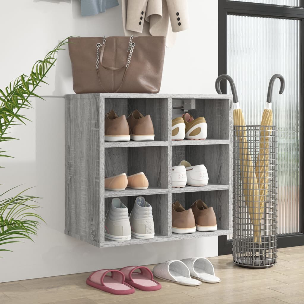 Shoe Cabinet Grey Sonoma 52.5x30x50 cm