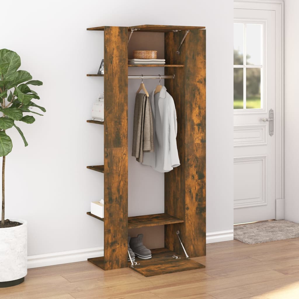 Hallway Cabinet Smoked Oak 97.5x37x99 cm Engineered Wood