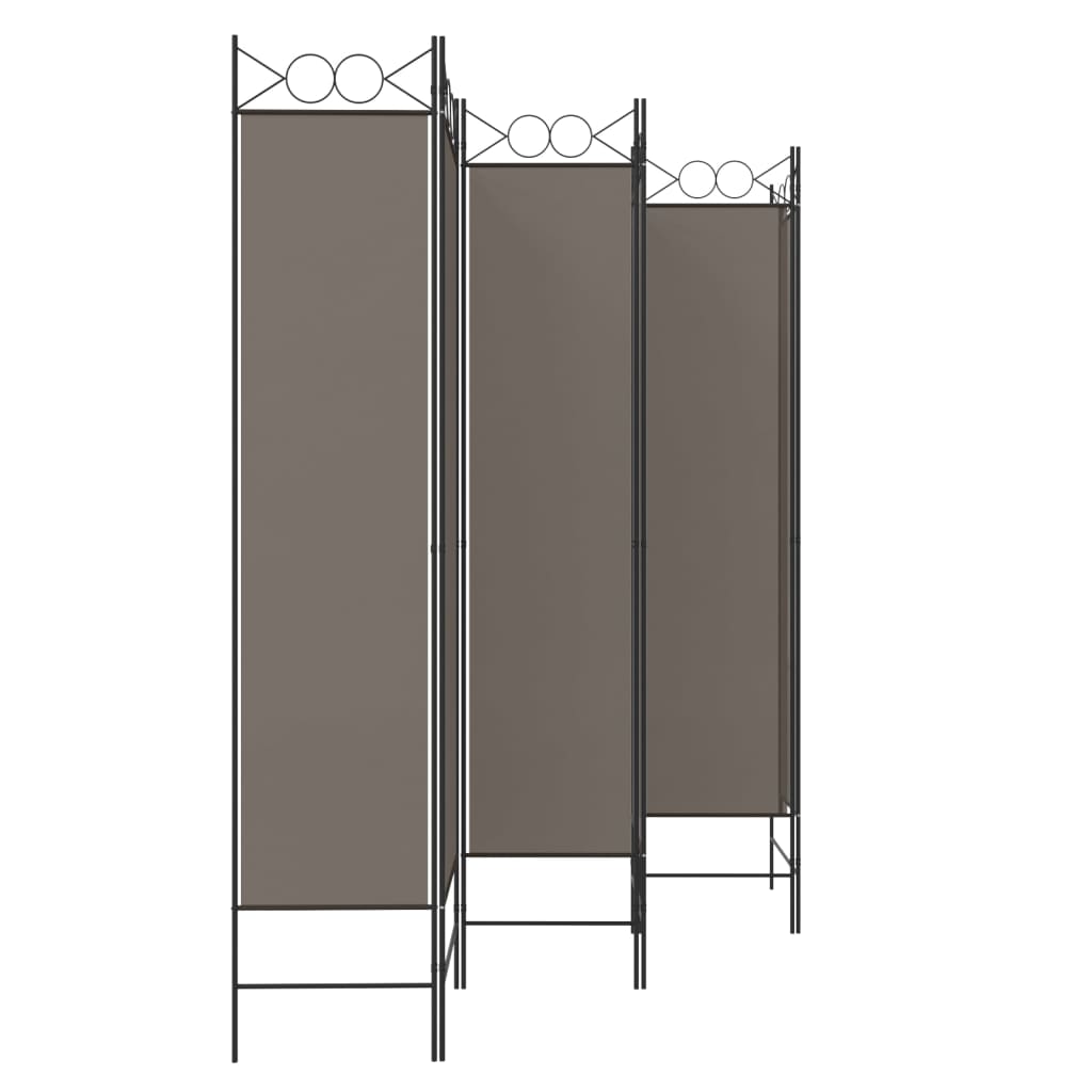 6-Panel Room Divider Anthracite 240x220 cm Fabric