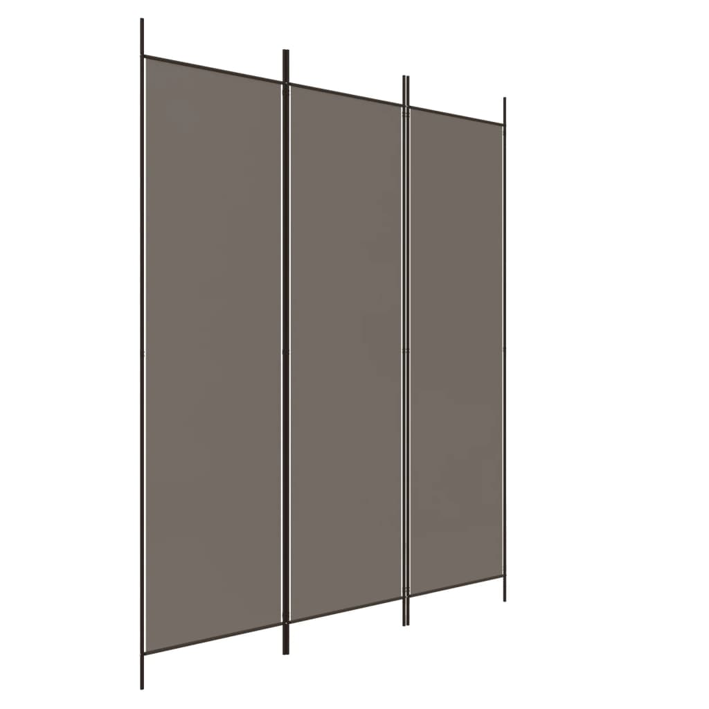 3-Panel Room Divider Anthracite 150x200 cm Fabric