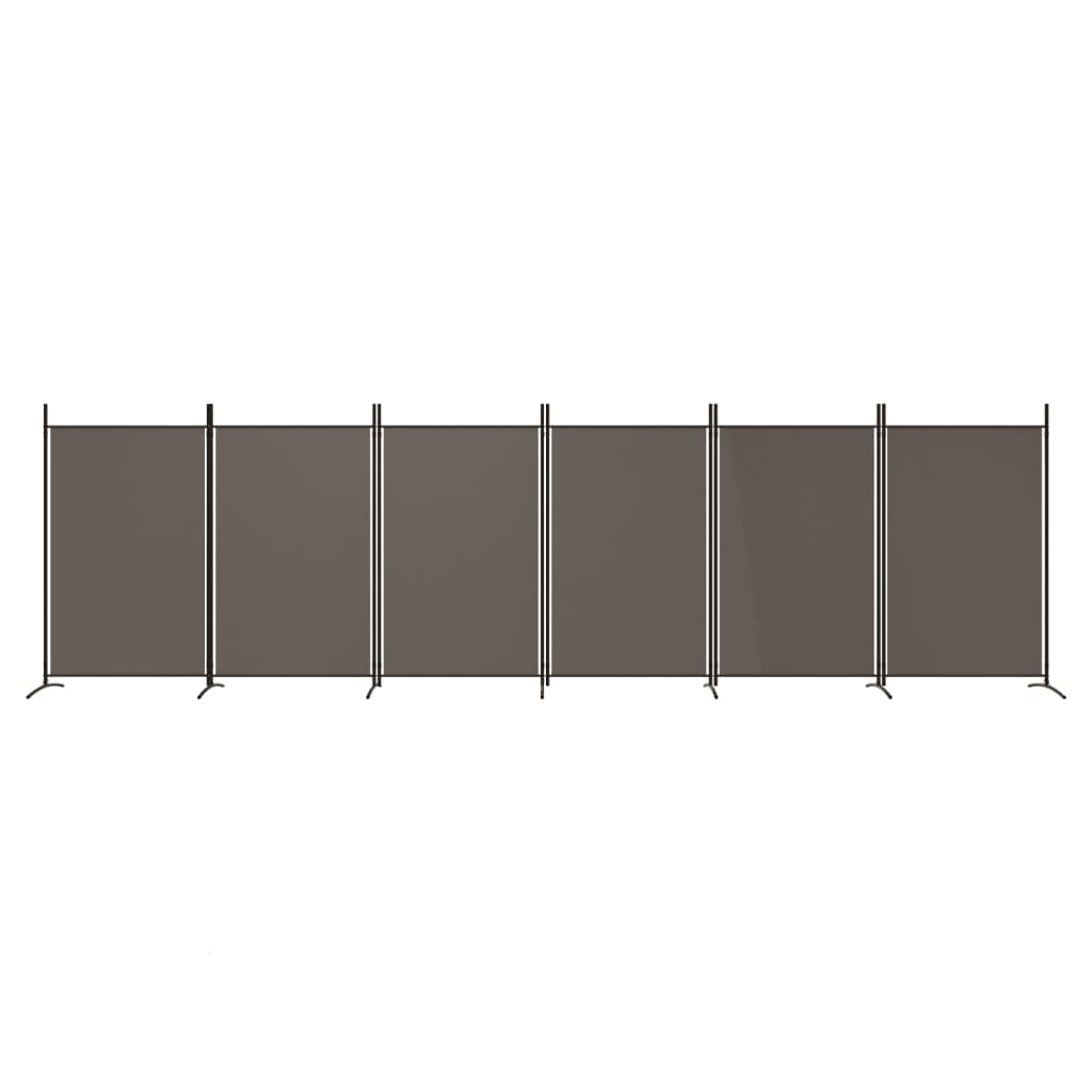 6-Panel Room Divider Anthracite 520x180 cm Fabric
