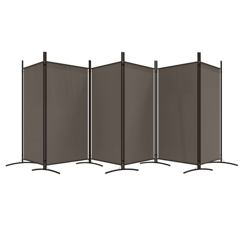 6-Panel Room Divider Anthracite 520x180 cm Fabric