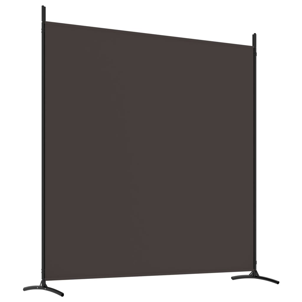4-Panel Room Divider Brown 698x180 cm Fabric