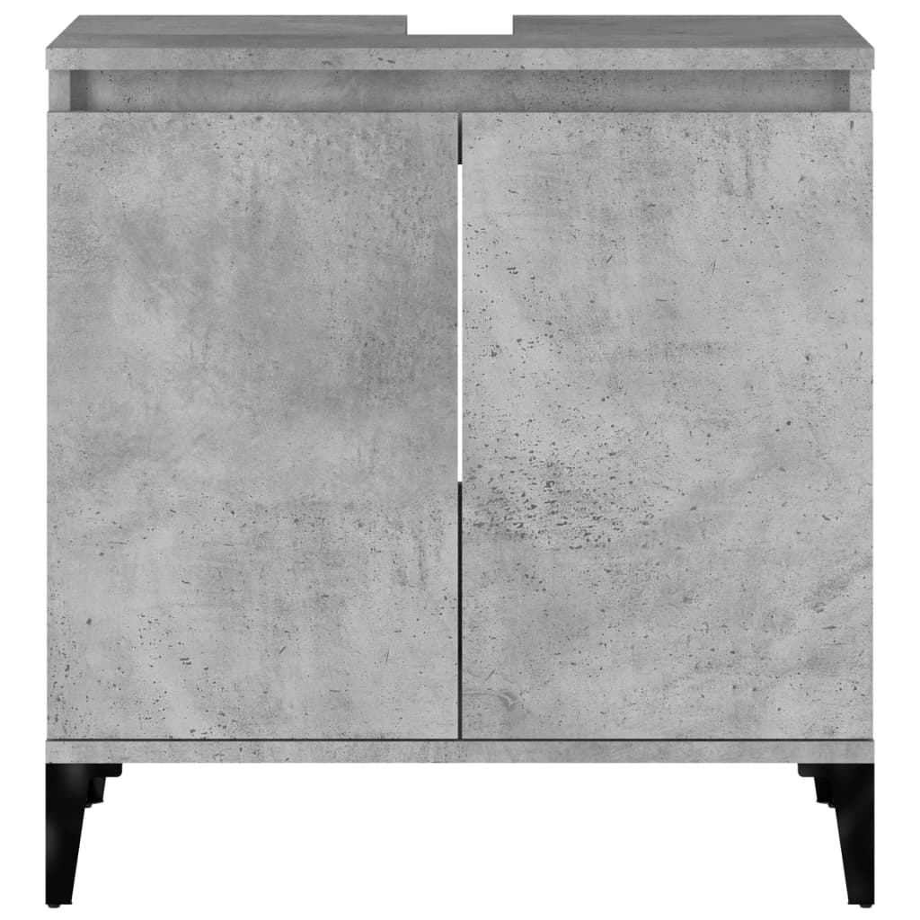Sink Cabinet Concrete Grey 58x33x60 cm Engineered Wood
