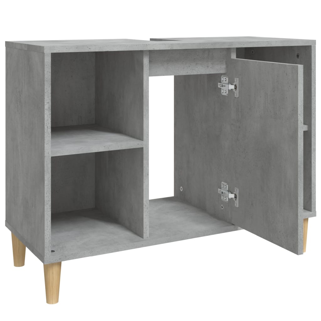 Sink Cabinet Concrete Grey 80x33x60 cm Engineered Wood