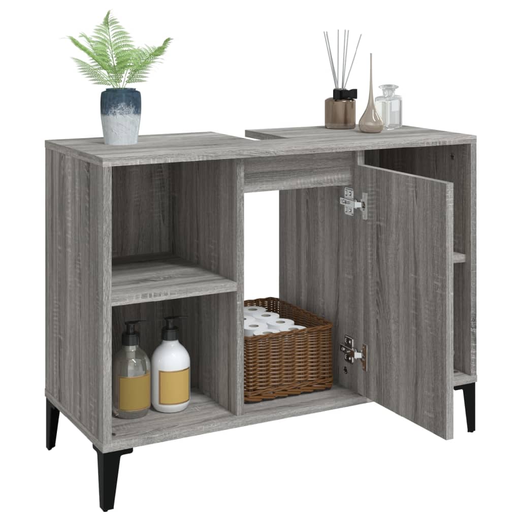 Sink Cabinet Grey Sonoma 80x33x60 cm Engineered Wood