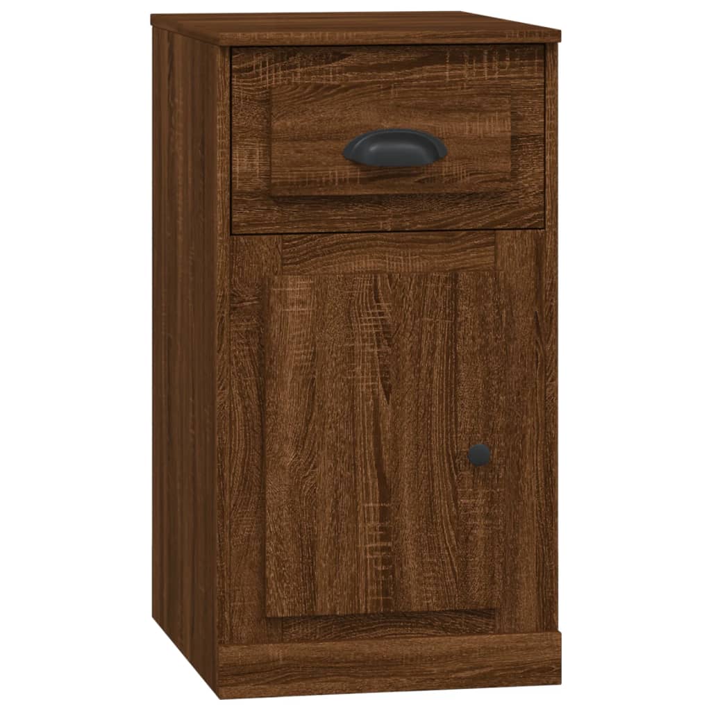 Side Cabinet with Drawer Brown Oak 40x50x75 cm Engineered Wood