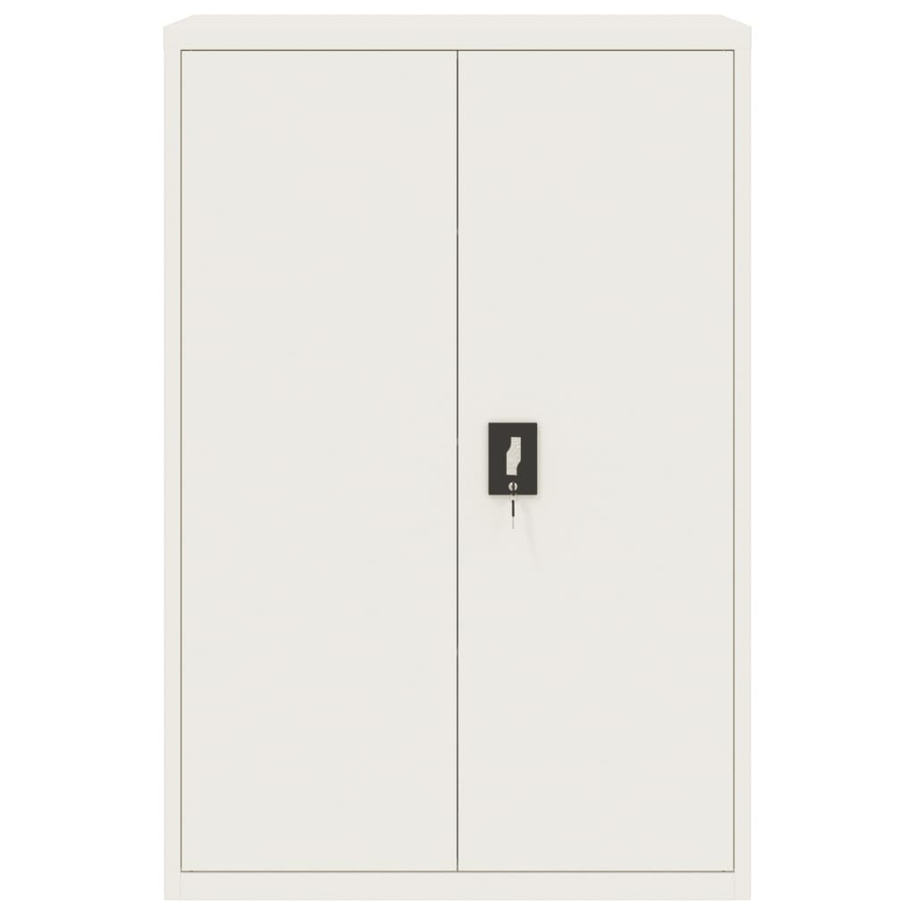 File Cabinet White 90x40x140 cm Steel