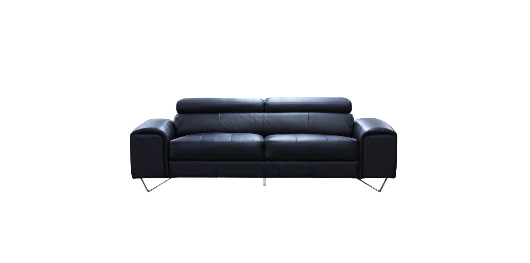 Bellagio Leather 3 Seater Sofa - Black