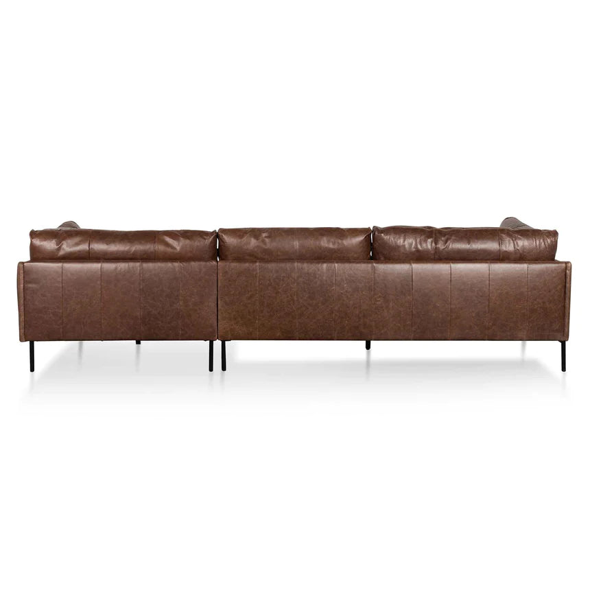 Karlie 4 Seater Right Chaise Leather Sofa