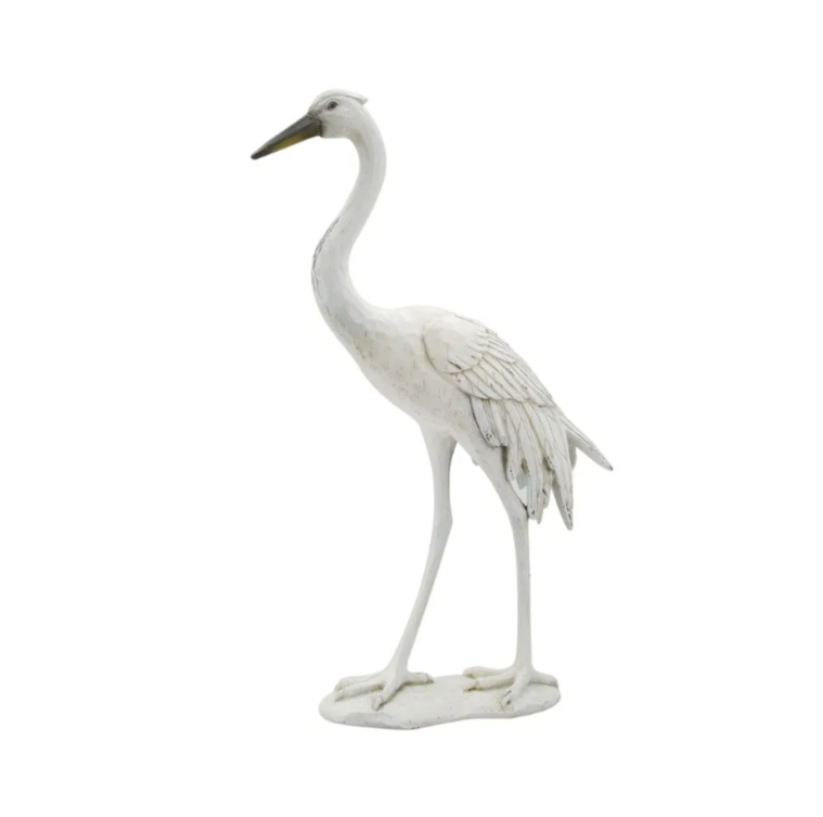 Elegant White Bird Statue