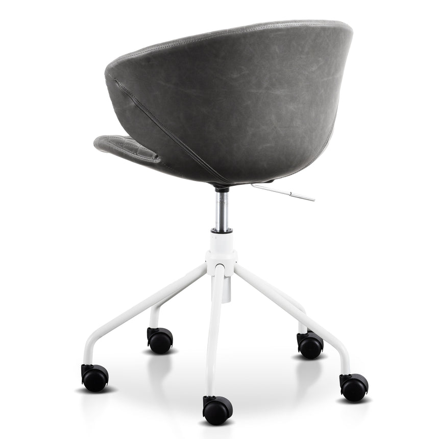 Hakon Office Chair - Charcoal With White Base