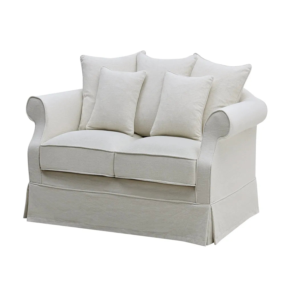 Avalon 2- Seater Sofa Ivory Linen Blend