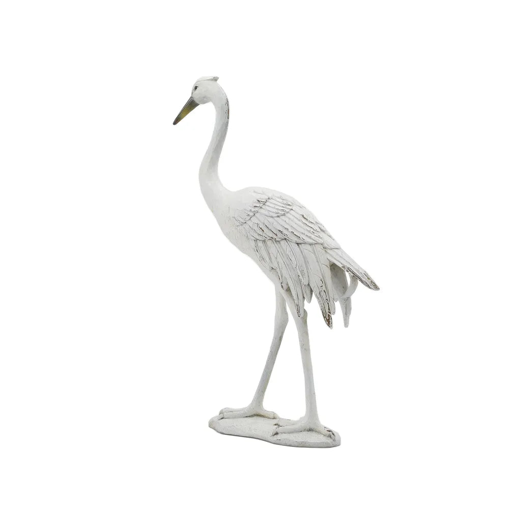 Elegant White Bird Statue