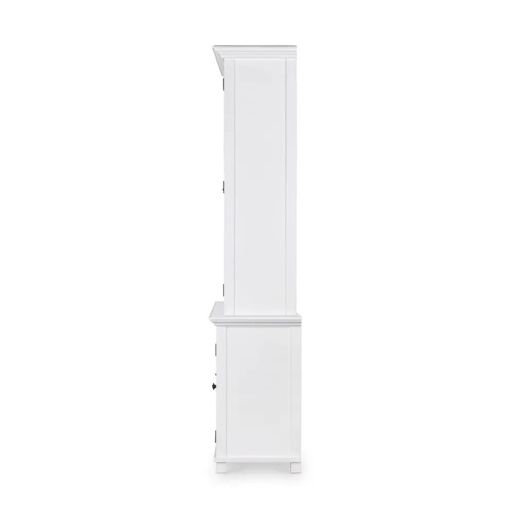 Sorrento Tall Glass Door Cabinet - White