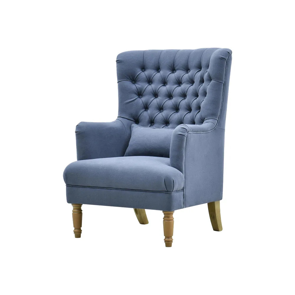 Bayside Button Tufted Winged Armchair
