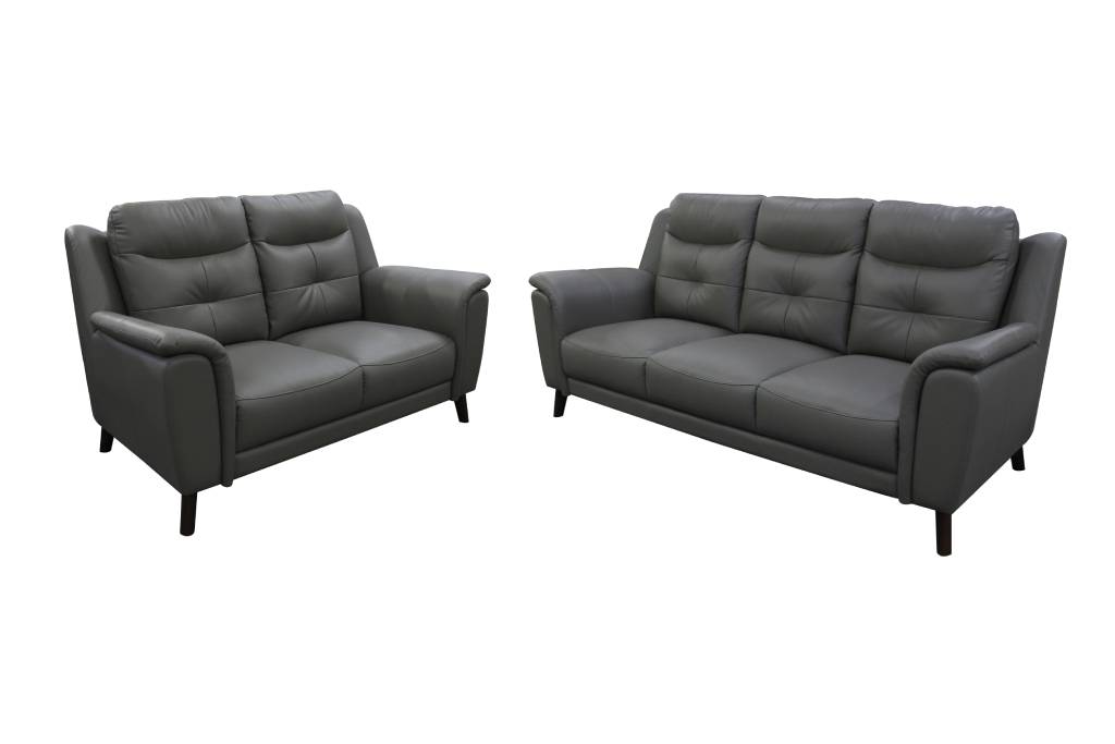 Vincent 2 Piece Leather Sofa Set, 2+3 Seater