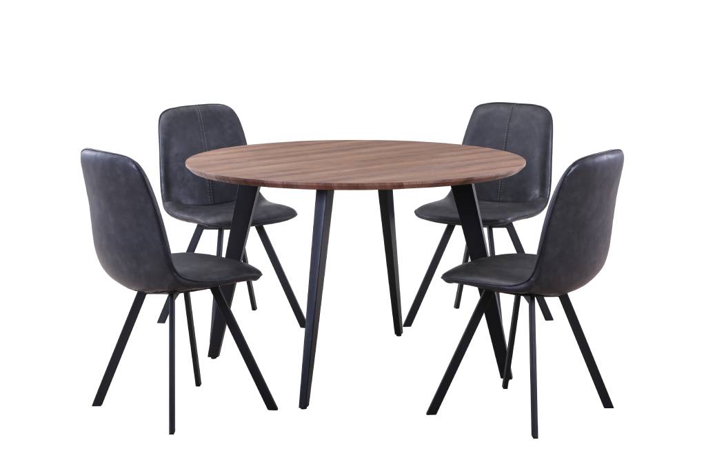 Alonzo 5- Piece Dining Set Round Table 120cm