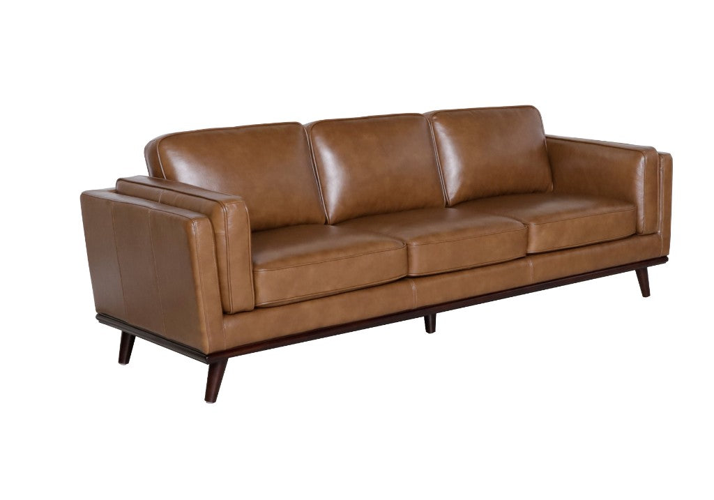 Riley Leather Sofa In Antique Handrubbed