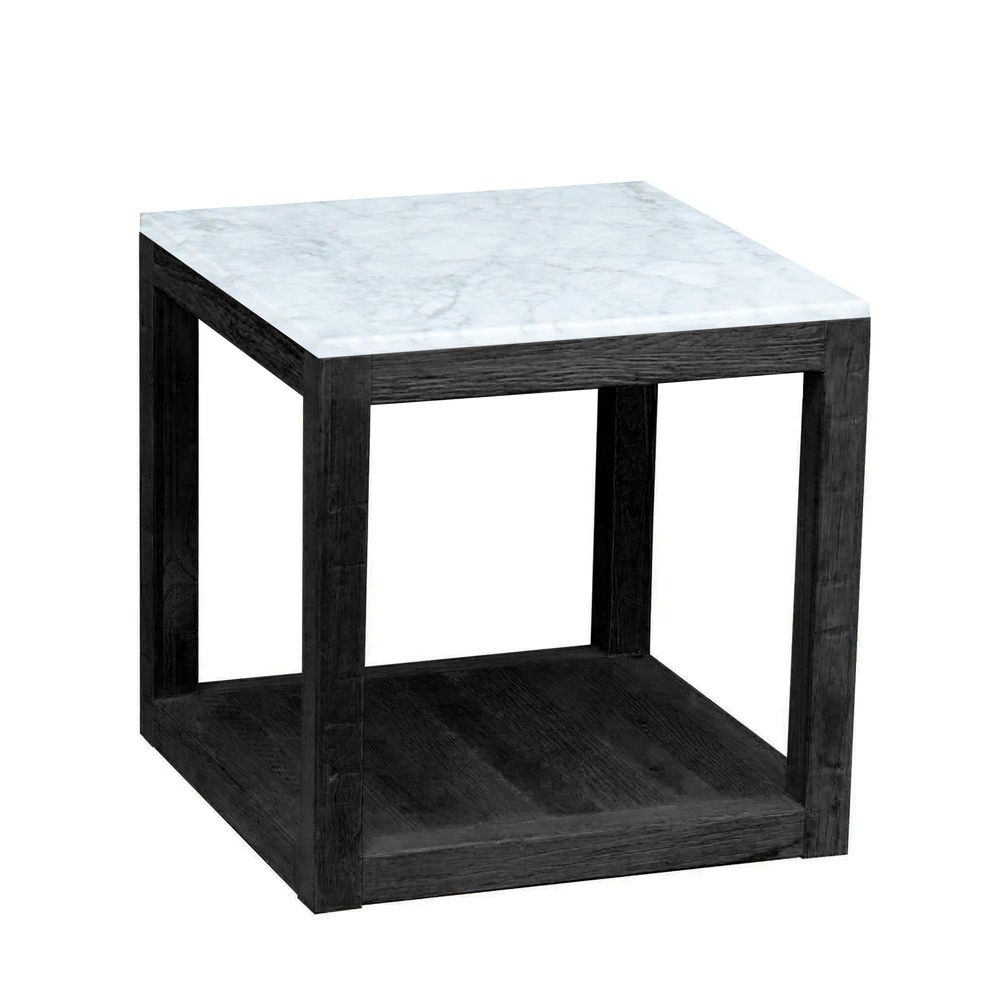 Denver Marble Side Table - Black