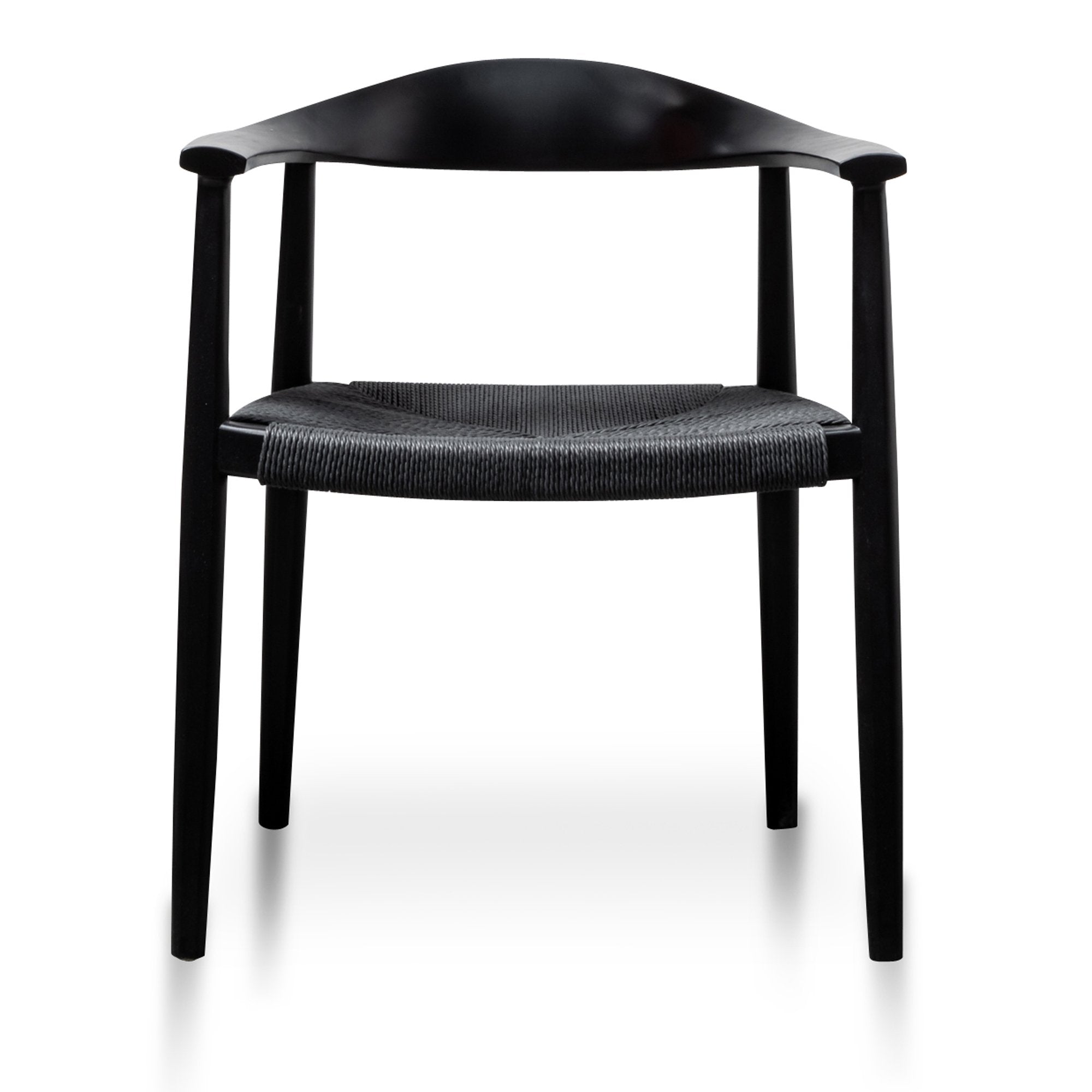 Set of 2 - Sunday Round Dining Armchair - Full Black