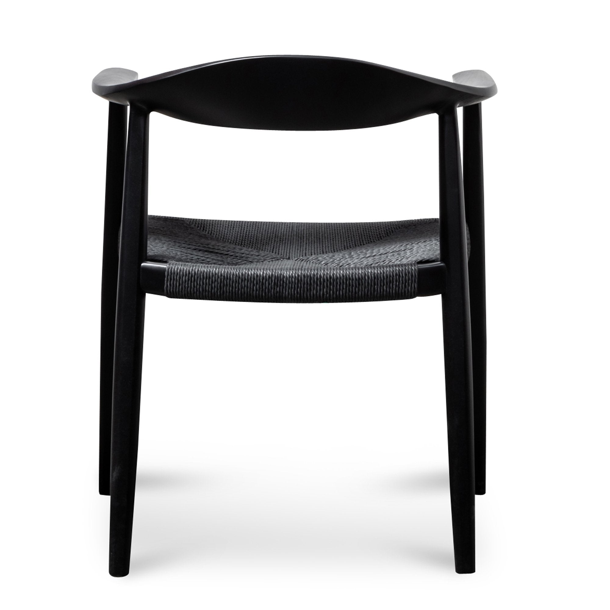 Set of 2 - Sunday Round Dining Armchair - Full Black