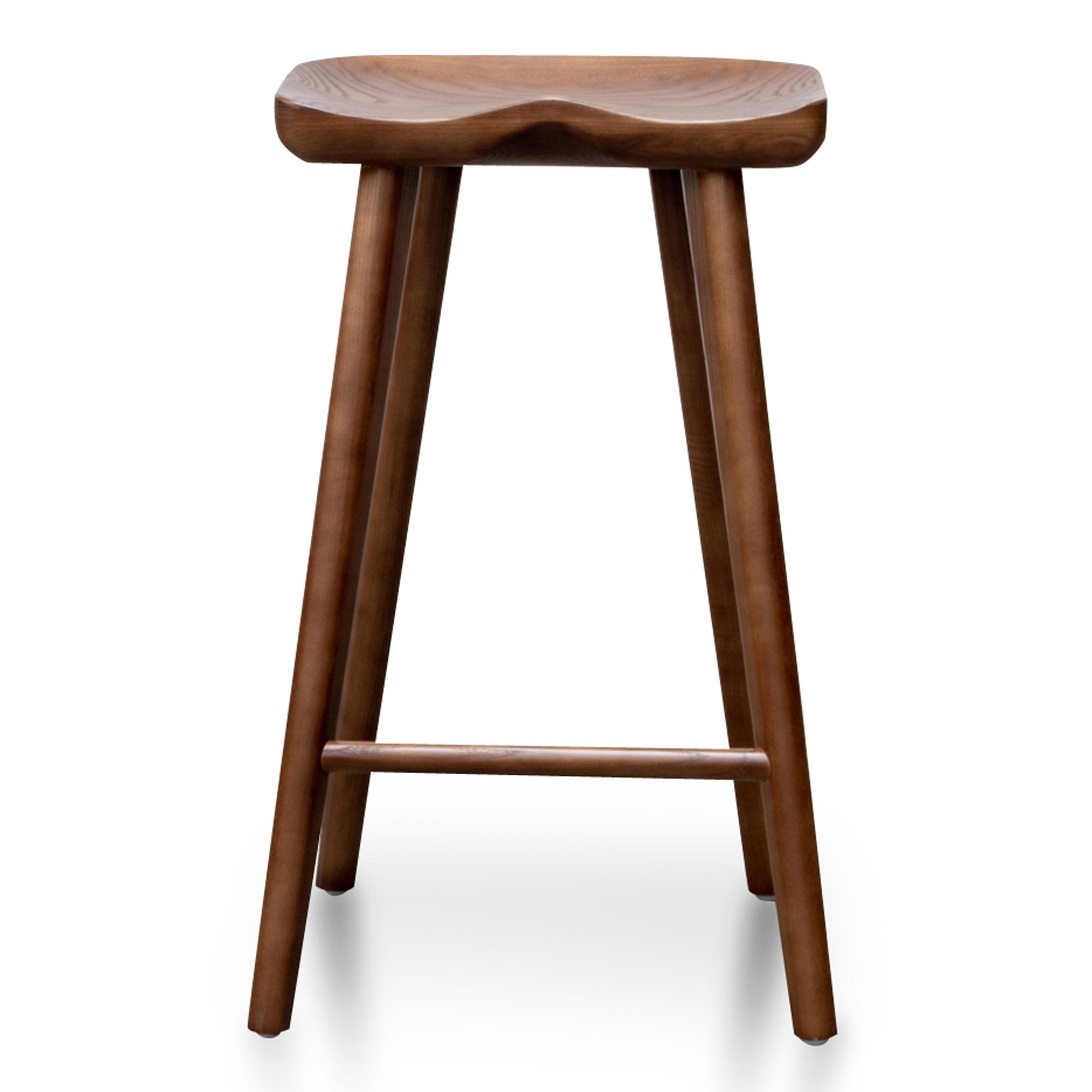 Set of 2 - Bethan 65cm Wooden Bar stool - Walnut