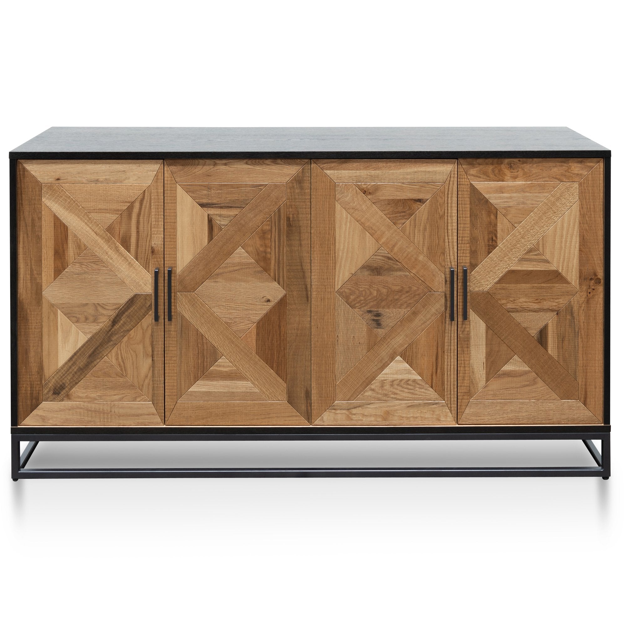 Percy 160cm Wide Sideboard - European Knotty Oak and Peppercorn