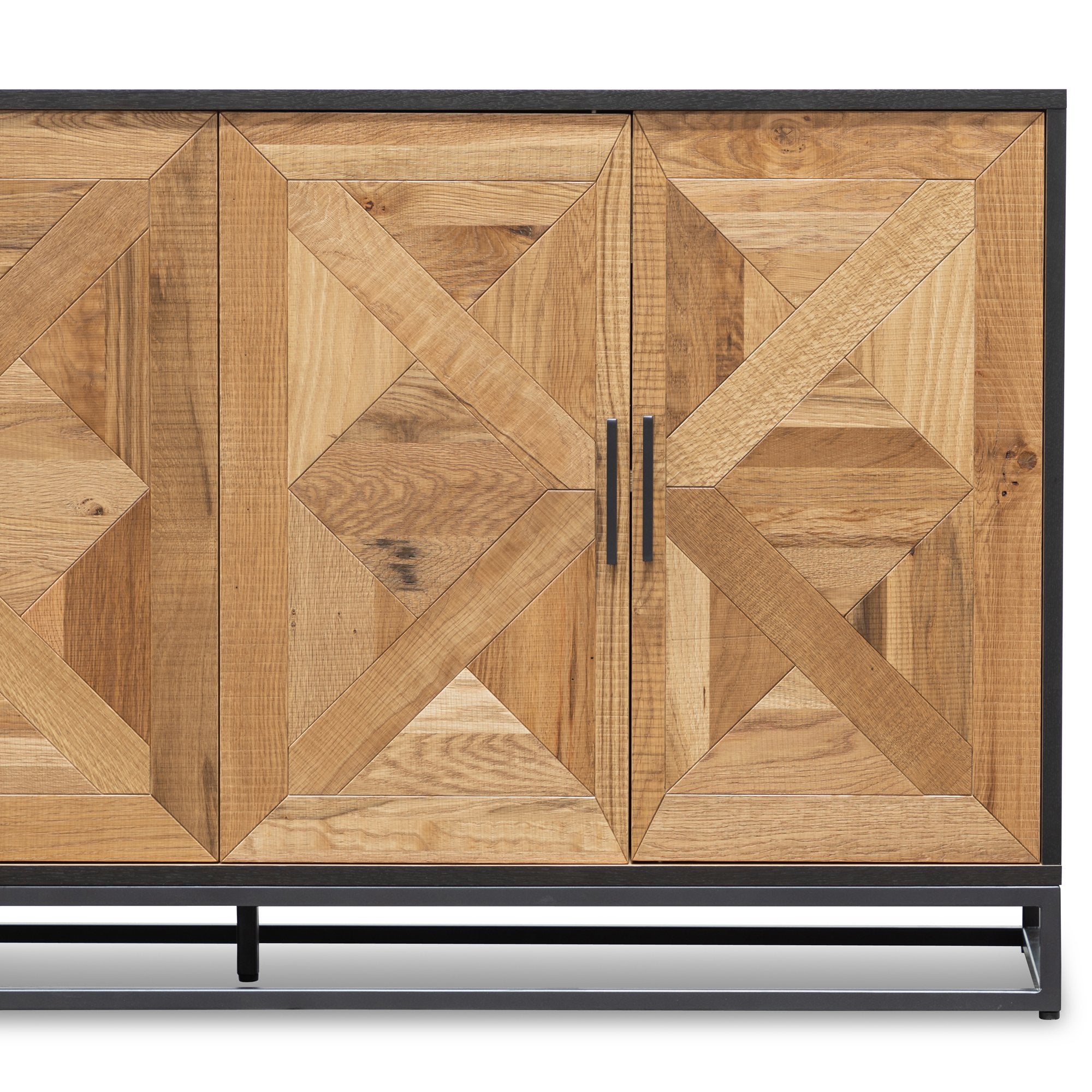 Percy 160cm Wide Sideboard - European Knotty Oak and Peppercorn